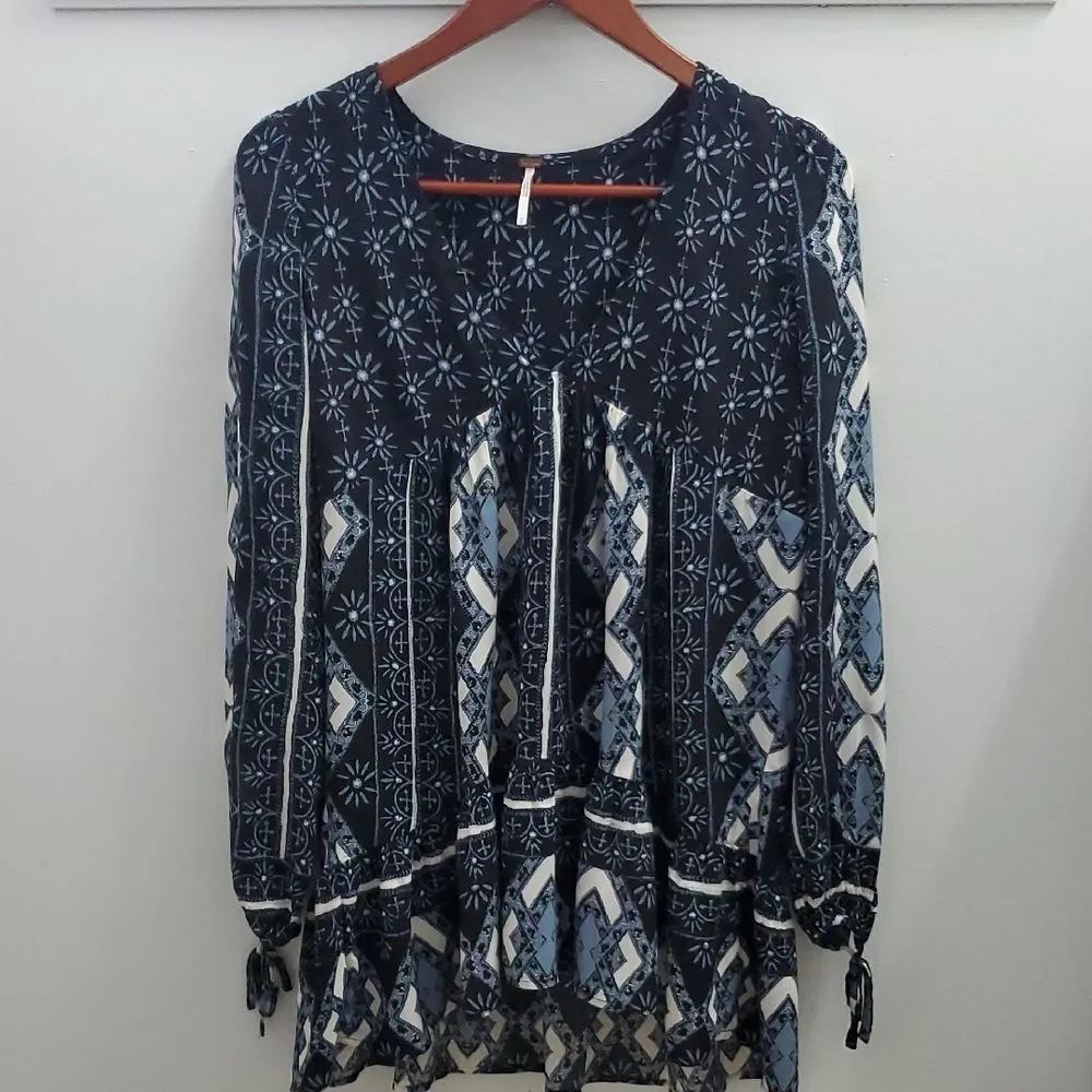 Free People Down By The Bay Tunic Bohemian Size XS